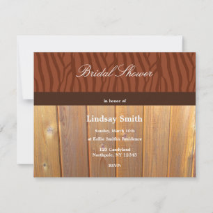 Rustic Cedar Fence Bridal Shower Invitation