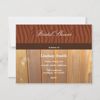 Rustic Cedar Fence Bridal Shower Invitation