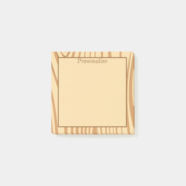 Rustic Cedar Wood Stain Plank Board Post-it Notes (Front)