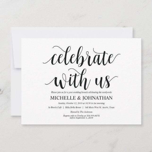 Rustic Celebrate with us Brunch Invitation Card (Front)