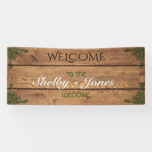 Rustic Celtic Claddagh Wedding Banner