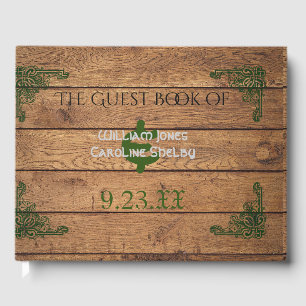Rustic Celtic Claddagh Wedding Guest Book