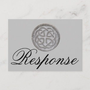 Rustic Celtic Knot Minimalist RSVP Card