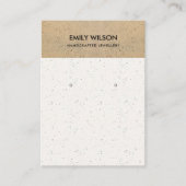 RUSTIC CERAMIC TERRACOTTA TEXTURE EARRING DISPLAY BUSINESS CARD (Front)