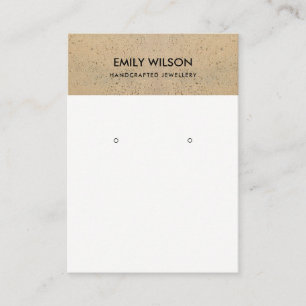 RUSTIC CERAMIC TERRACOTTA TEXTURE EARRING DISPLAY BUSINESS CARD