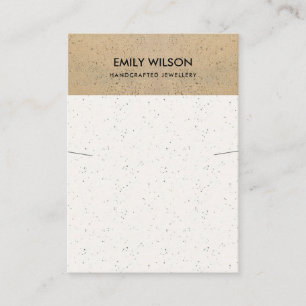 RUSTIC CERAMIC TERRACOTTA TEXTURE NECKLACE DISPLAY BUSINESS CARD