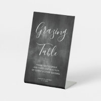 Rustic Chalk Board Script Grazing Table Wedding