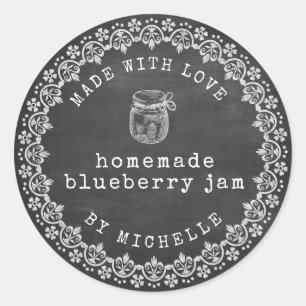 Rustic Chalk Jam Label Canning Sticker