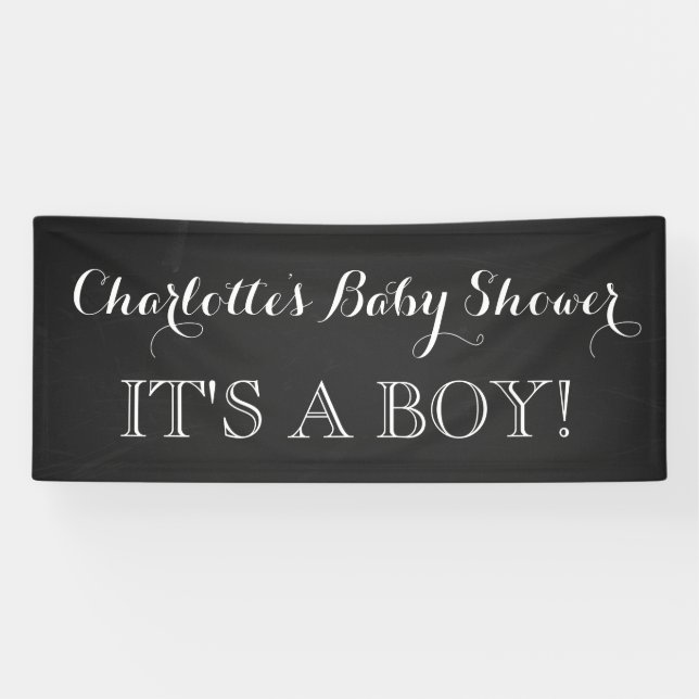 Rustic Chalkboard Baby Shower Sign Custom (Horizontal)