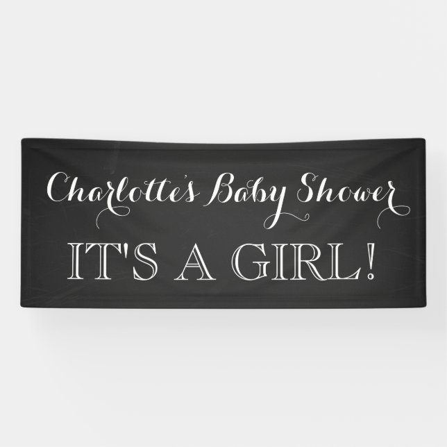 Rustic Chalkboard Baby Shower Sign Custom (Horizontal)