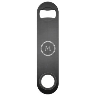 Rustic Chalkboard Background Monogram Bar Key