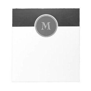 Rustic Chalkboard Background Monogram Notepad