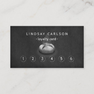 Rustic chalkboard bakery loyalty card