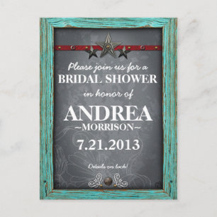 Rustic Chalkboard Bridal Shower Invite