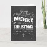 Rustic Chalkboard Christmas Card<br><div class="desc">5x7 Rustic chalkboard Christmas card. Add text and customize it!</div>