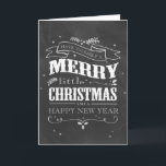 Rustic Chalkboard Christmas Card<br><div class="desc">5x7 Rustic chalkboard Christmas card. Add text and personalize it!</div>