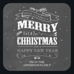 Rustic Chalkboard Christmas Sticker<br><div class="desc">Rustic Chalkboard Christmas sticker. Customizable. Part of a collection.</div>