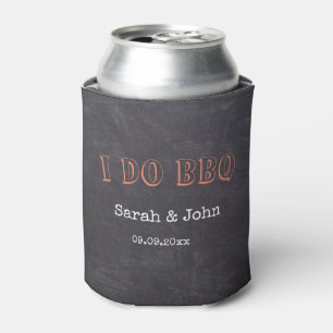 Rustic Chalkboard Country I Do BBQ Party Can Cooler