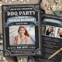 Rustic Chalkboard Graduation BBQ Party 4 Photo