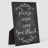 Rustic Chalkboard Guestbook Sign Plaque (Side)