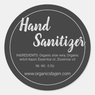 Rustic Chalkboard Hand Sanitizer Label