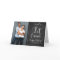 Rustic Chalkboard Let It Snow Script Holiday Card