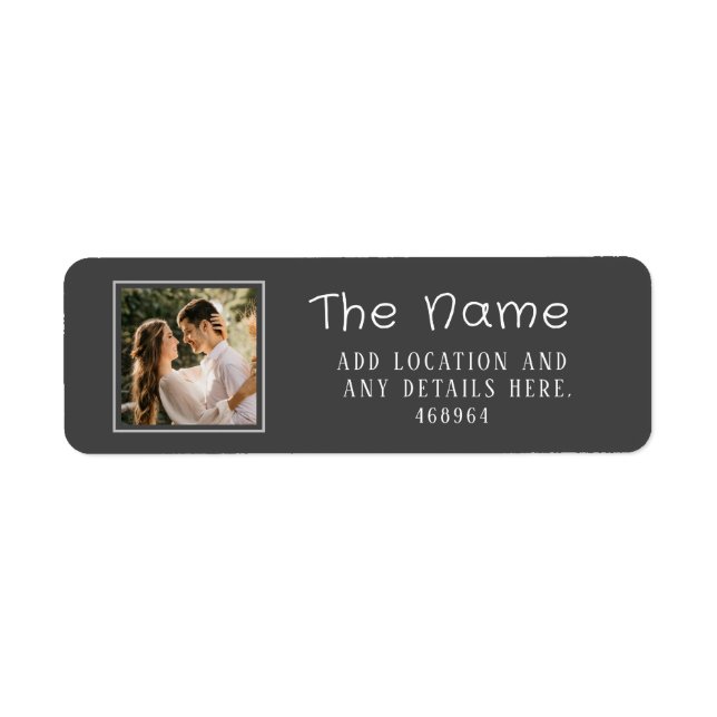 Rustic Chalkboard Mariage Photo (Devant)