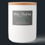 Rustic Chalkboard Merry Christmas Food Label<br><div class="desc">Christmas label for jars,  with a simple green twig against a chalkboard background,  and a trendy brush script.</div>