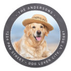 Rustic Chalkboard Photo Return Address