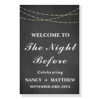 Rustic Chalkboard  Rehearsal Dinner Welcome Sign