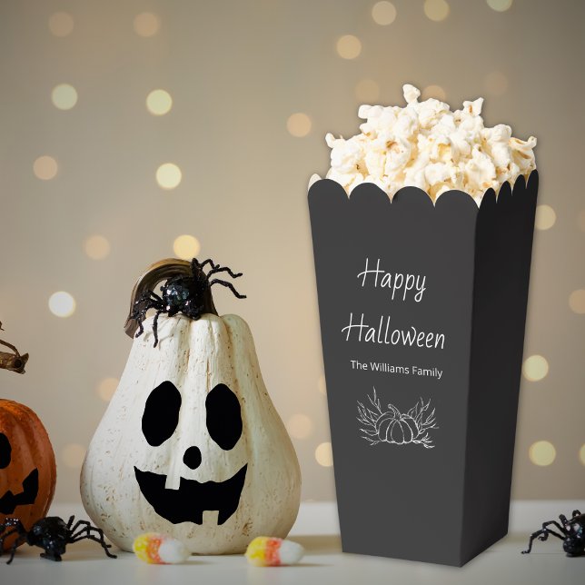 Rustic Chalkboard Simple Pumpkin Happy Halloween  Favor Box (Creator Uploaded)