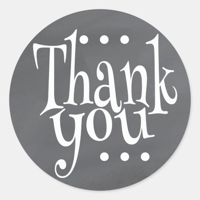 Rustic Chalkboard Thank You Seals (Front)