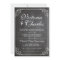 Rustic Chalkboard Vintage Typography Invite