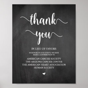 Rustic Chalkboard, Wedding Donation, Contribution Poster