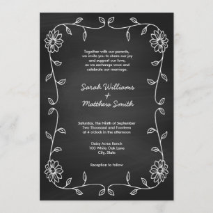 Rustic Chalkboard Wedding Invitations