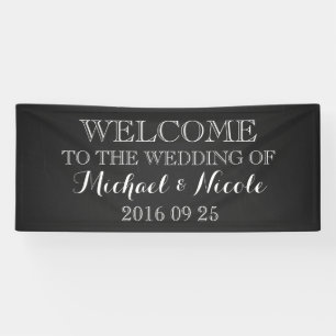 Rustic Chalkboard Wedding Welcome Sign Custom