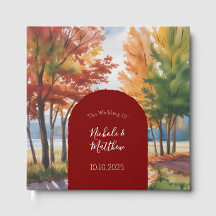 Rustic Changing of the Leaves Wedding Guest Book