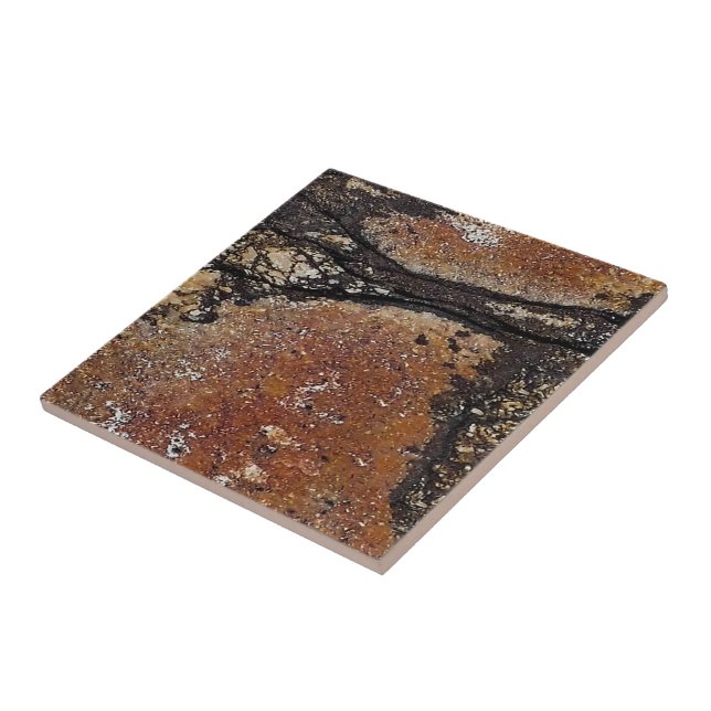 Rustic Charm Abstract Print Tile (Side)