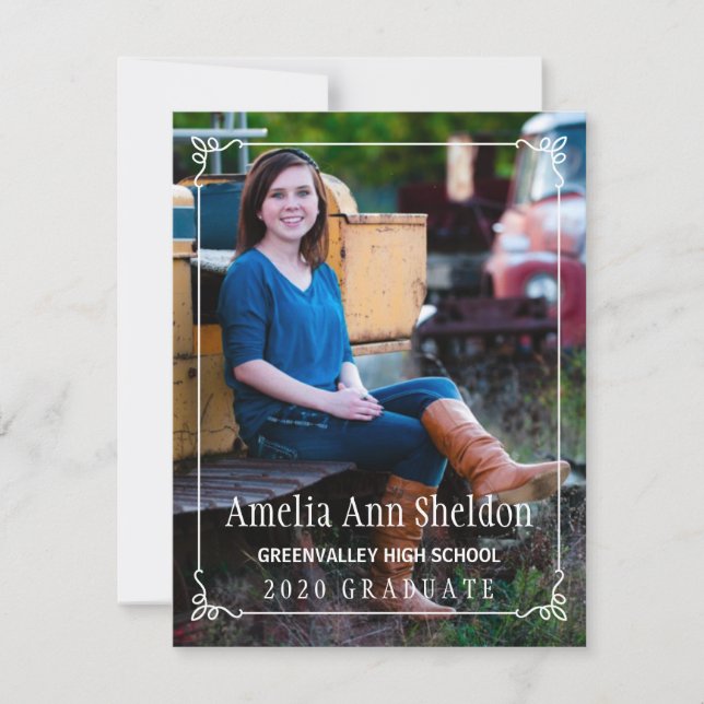 Rustic Charm Graduation Open House Invitation (Devant)