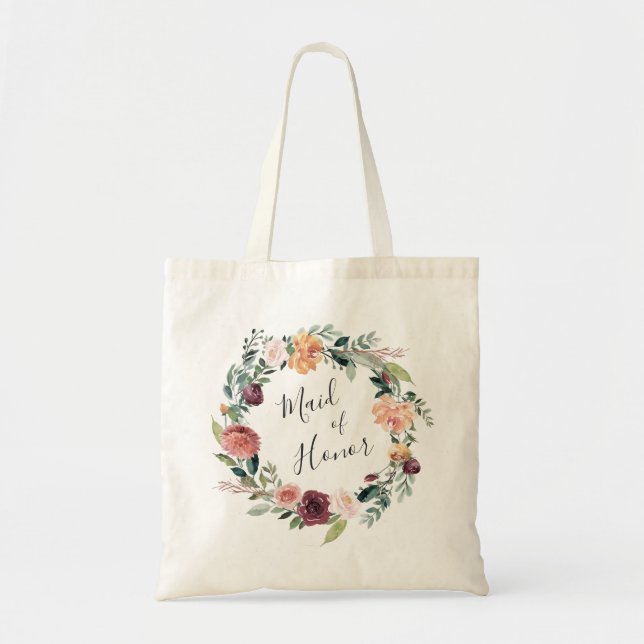 Rustic Charm | Maid of Honour Tote Bag (Front)