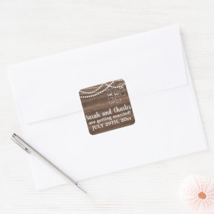 Rustic Charm Mason Jar String of Lights Stickers