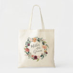 Rustic Charm | Mother of the Groom Tote Bag<br><div class="desc">Classical country charm wedding tote bag featuring a watercolor bouquet of chrysanthemum's,  roses and botanical foliage encircling the words "Mother of the Groom" . Ideal if you are planning a wedding in the autumn or winter months. Ideal present for the mother of the groom.</div>