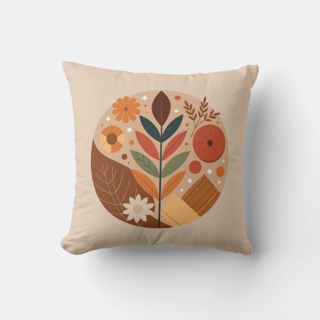 Rustic Charm Throw Pillow (Front)