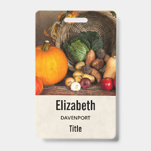 Rustic Chef's Table Bountiful Harvest Badge
