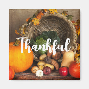 Rustic Chef's Table Bountiful Harvest Thankful Magnet