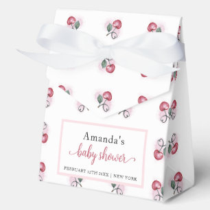 Rustic Cherry Berry Sweetheat Baby Shower  Favor Box