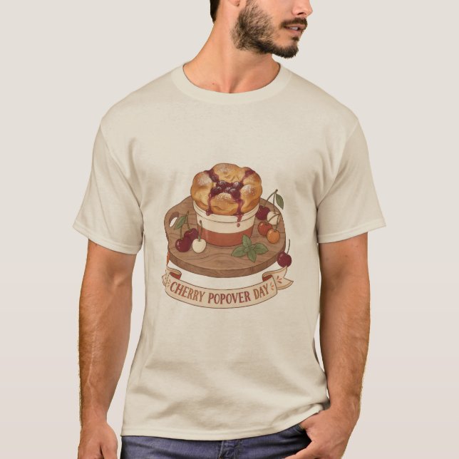 Rustic Cherry Popover Day Vintage Baker T-Shirt (Front)