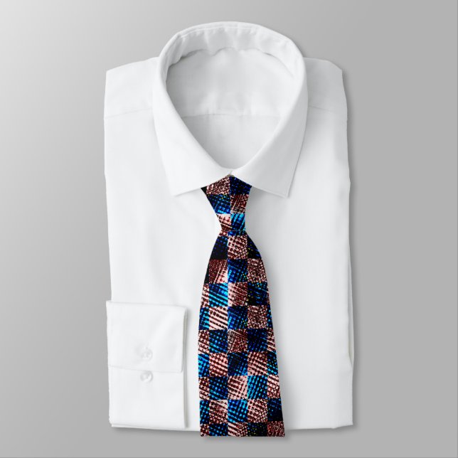 Rustic chess in the form of crossed scratches tie (Tied)