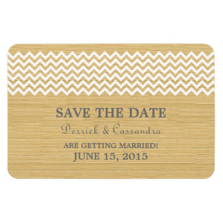 Rustic Chevron Save the Date Magnet, Ivory Magnet
