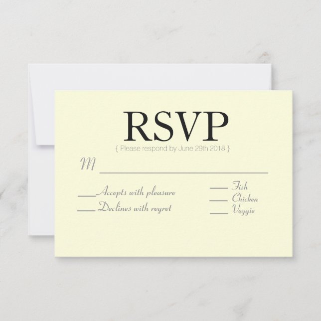 Rustic Chic | Arrow Custom | RSVP Card (Front)